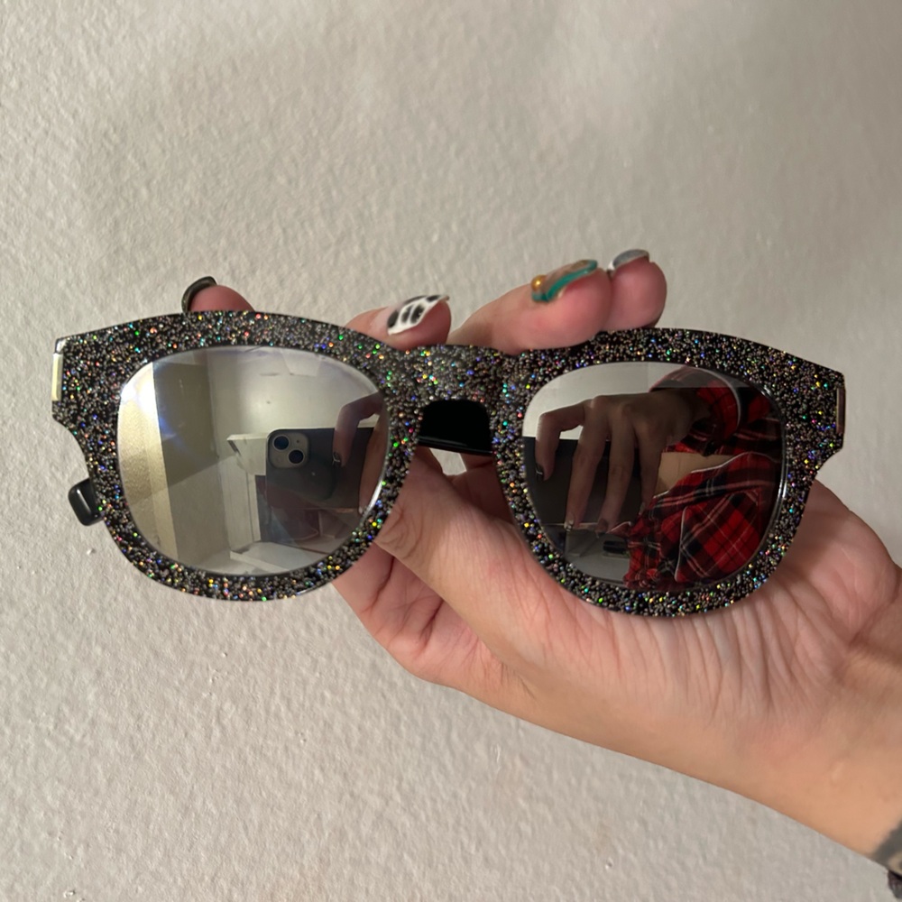 Saint Laurent Glitter Black Sunglasses